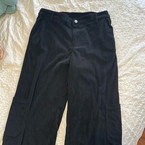 Black corduroy pants